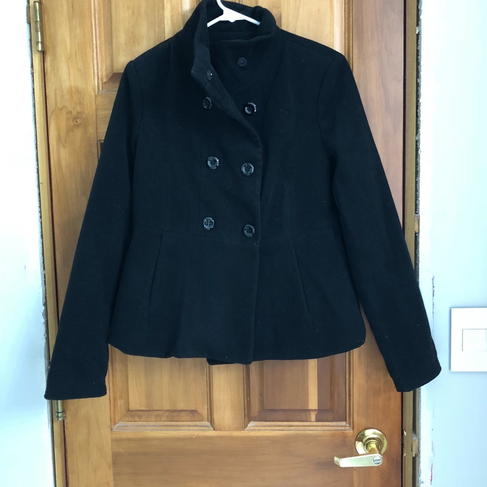Black peacoat